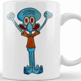 Baskı Dükkanı Excited Squidward Kupa