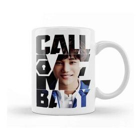 Baskı Dükkanı Exo Kai Call Me Baby Typography Porselen Beyaz Kupa Bardak