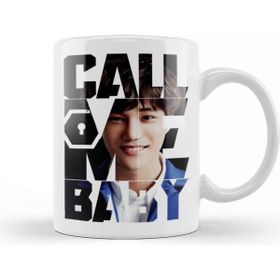 Baskı Dükkanı Exo Kai Call Me Baby Typography Porselen Beyaz Kupa Bardak