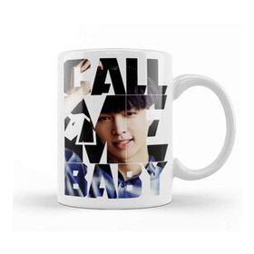 Baskı Dükkanı Exo Lay Call Me Baby Typography Porselen Beyaz Kupa Bardak