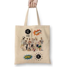Baskı Dükkanı Exo Planet Bez Uzun Saplı Krem Rengi Çanta