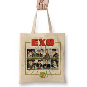 Baskı Dükkanı Exo Power Bez Uzun Saplı Krem Rengi Çanta