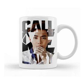 Baskı Dükkanı Exo Suho Call Me Baby Typography Porselen Beyaz Kupa Bardak