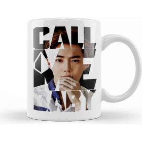 Baskı Dükkanı Exo Suho Call Me Baby Typography Porselen Beyaz Kupa Bardak