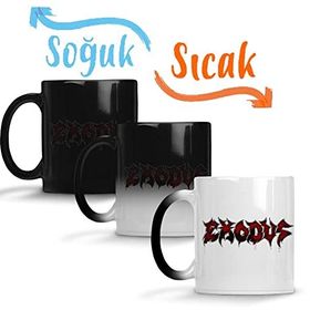 Baskı Dükkanı Exodus Slayer Testament Metallica Overkill Sodom Sihirli Porselen Kupa