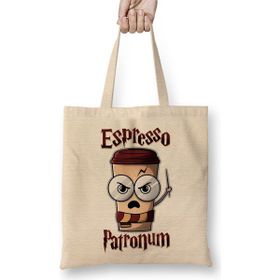 Baskı Dükkanı Expresso Patronum Bez Uzun Saplı Krem Rengi Çanta