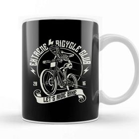 Baskı Dükkanı Extreme Bicycle Club Beyaz 330 ml Porselen Kupa Bardak