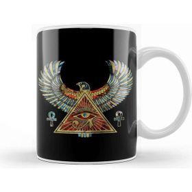 Baskı Dükkanı Eye Of Horus Wadjet Gemstone And Gold Porselen Beyaz Kupa Bardak