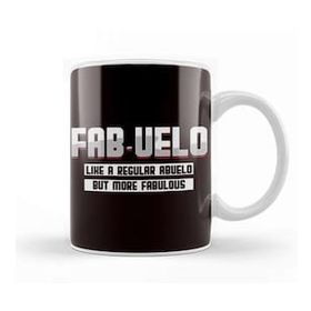 Baskı Dükkanı Fabuelo Abuelo Fabulous Grandfather Grandpa Granddad Father Porselen Beyaz Kupa Bardak