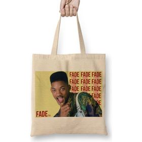 Baskı Dükkanı Fade Will Smith Bez Uzun Saplı Krem Rengi Çanta