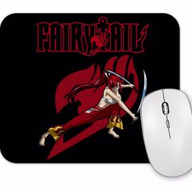 Baskı Dükkanı Fairy Tail Erza Scarlet Two Swords Anime Manga Mouse Pad
