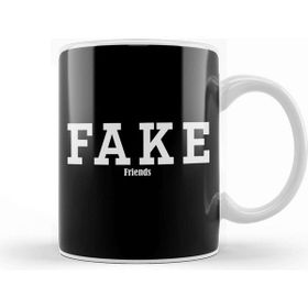 Baskı Dükkanı Fake Friends Porselen Beyaz Kupa Bardak