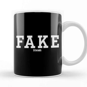 Baskı Dükkanı Fake Friends Porselen Beyaz Kupa Bardak