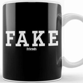 Baskı Dükkanı Fake Friends Porselen Beyaz Kupa Bardak