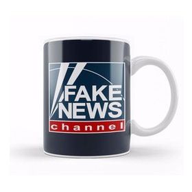 Baskı Dükkanı Fake News Channel Fox News Logo Porselen Beyaz Kupa Bardak