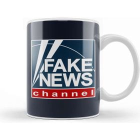 Baskı Dükkanı Fake News Channel Fox News Logo Porselen Beyaz Kupa Bardak
