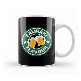 Baskı Dükkanı Faliraki Flavour Coffee Logo Porselen Beyaz Kupa Bardak