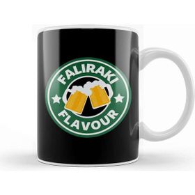Baskı Dükkanı Faliraki Flavour Coffee Logo Porselen Beyaz Kupa Bardak