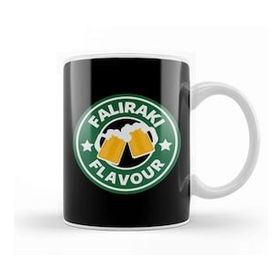 Baskı Dükkanı Faliraki Flavour Coffee Logo Porselen Beyaz Kupa Bardak