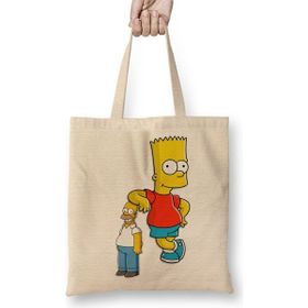 Baskı Dükkanı Família Simpsons Bez Çanta