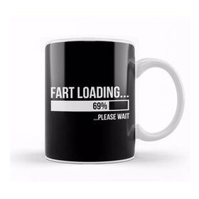 Baskı Dükkanı Fart Loading Please Wait Porselen Beyaz Kupa Bardak