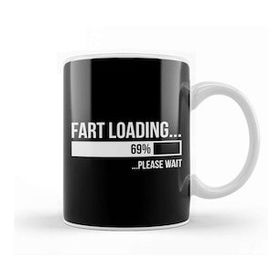 Baskı Dükkanı Fart Loading Please Wait Porselen Beyaz Kupa Bardak