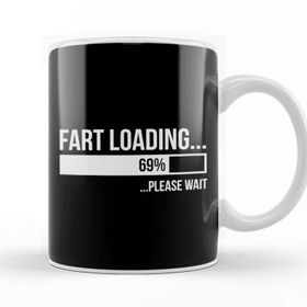 Baskı Dükkanı Fart Loading Please Wait Porselen Beyaz Kupa Bardak