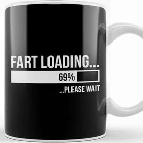 Baskı Dükkanı Fart Loading Please Wait Porselen Beyaz Kupa Bardak