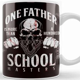 Baskı Dükkanı Father Skull Dad Daddy Papa Poppa Stepdad Husband Family Kupa Bardak
