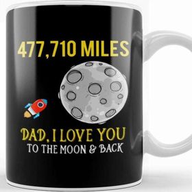 Baskı Dükkanı Fathers Day Dad I Love You To The Moon And Back Kupa Bardak