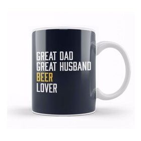 Baskı Dükkanı Fathers Day Great Dad Great Husband Beer Lover Kupa Bardak