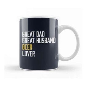 Baskı Dükkanı Fathers Day Great Dad Great Husband Beer Lover Kupa Bardak