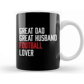 Baskı Dükkanı Fathers Day Great Dad Great Husband Football Kupa Bardak