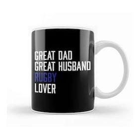 Baskı Dükkanı Fathers Day Great Dad Great Husband Rugby Lover Kupa Bardak