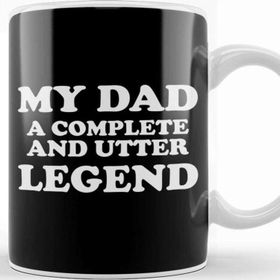 Baskı Dükkanı Fathers Day My Dad A Complete And Utter Legend Kupa Bardak