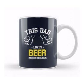 Baskı Dükkanı Fathers Day This Dad Loves Beer And His Children Kupa Bardak