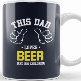 Baskı Dükkanı Fathers Day This Dad Loves Beer And His Children Kupa Bardak