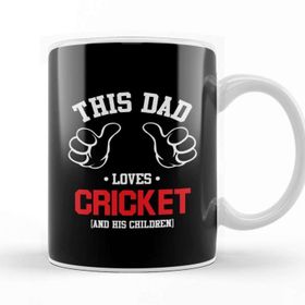 Baskı Dükkanı Fathers Day This Dad Loves Cricket And His Children Kupa Bardak