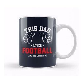 Baskı Dükkanı Fathers Day This Dad Loves Football And His Children Kupa Bardak