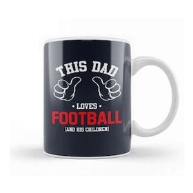 Baskı Dükkanı Fathers Day This Dad Loves Football And His Children Kupa Bardak