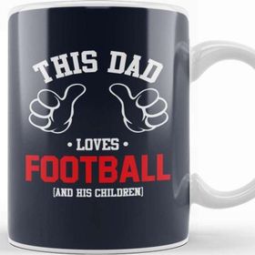 Baskı Dükkanı Fathers Day This Dad Loves Football And His Children Kupa Bardak