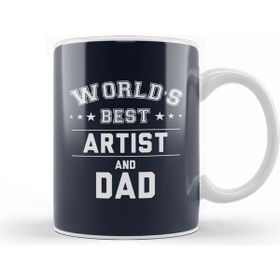Baskı Dükkanı Fathers Day World's Best Artist And Dad Tasse Kupa Bardak