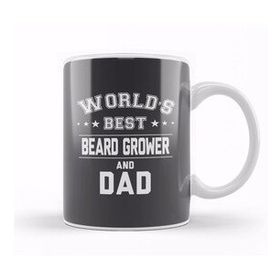 Baskı Dükkanı Fathers Day World's Best Beard Grower And Dad Beyaz 330 ml Porselen Kupa Bardak