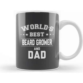 Baskı Dükkanı Fathers Day World's Best Beard Grower And Dad Beyaz 330 ml Porselen Kupa Bardak