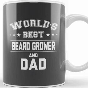 Baskı Dükkanı Fathers Day World's Best Beard Grower And Dad Beyaz 330 ml Porselen Kupa Bardak