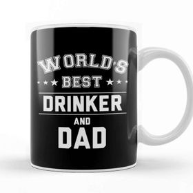 Baskı Dükkanı Fathers Day World's Best Drummer And Dad Beyaz 330 ml Porselen Kupa Bardak