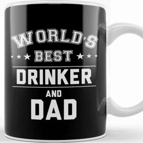 Baskı Dükkanı Fathers Day World's Best Drummer And Dad Beyaz 330 ml Porselen Kupa Bardak