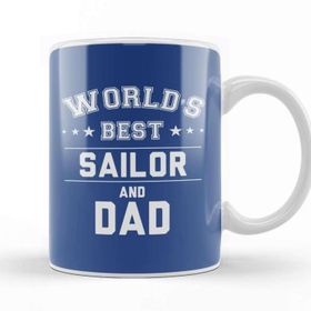 Baskı Dükkanı Fathers Day World's Best Surfer And Dad Beyaz 330 ml Porselen Kupa Bardak
