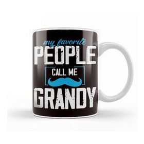 Baskı Dükkanı Favorite People Call Me Grandy Grandparents Grandma Grandpa Beyaz 330 ml Porselen Kupa Bardak