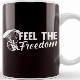 Baskı Dükkanı Feel Freedom Paramotor Ppg Paramotoring Flying Paragliding Kupa Bardak